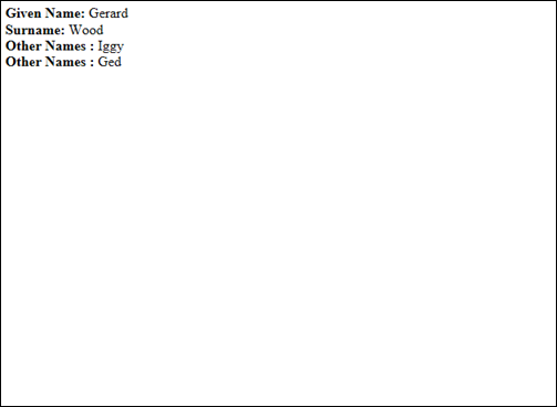 Nested table Page View